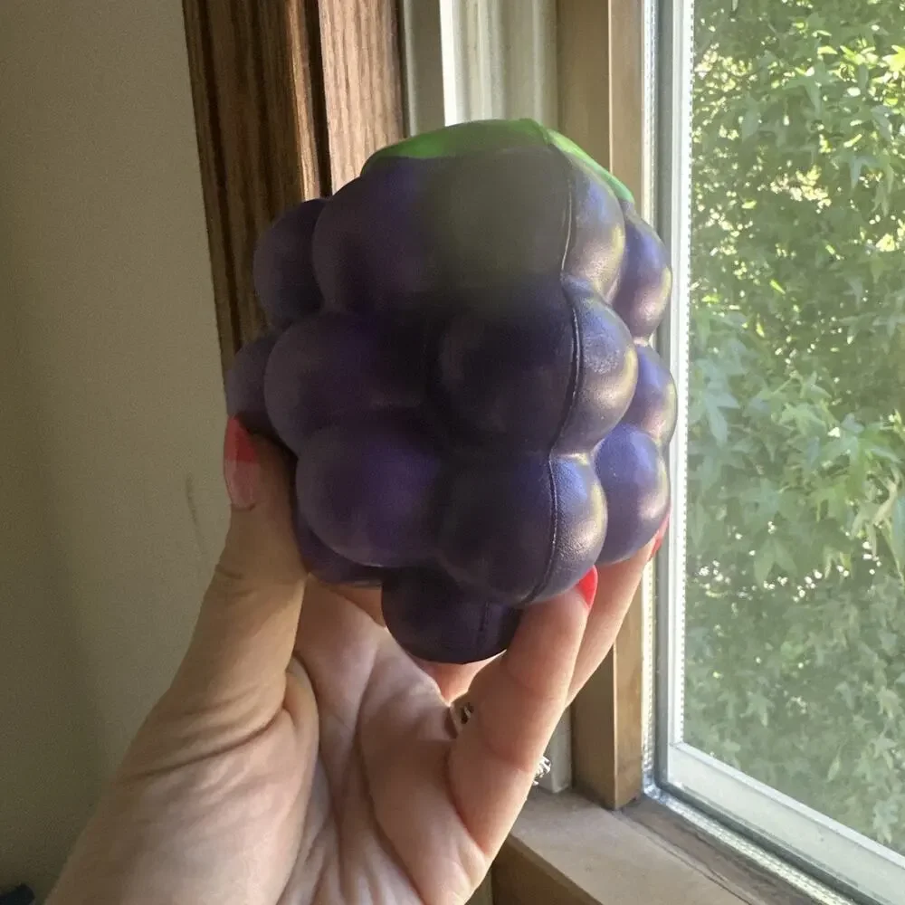 Ja-Ru Squeesh Yum 5 Inch Fruity Bunch Foam Squishy Toy Grapes BNWT